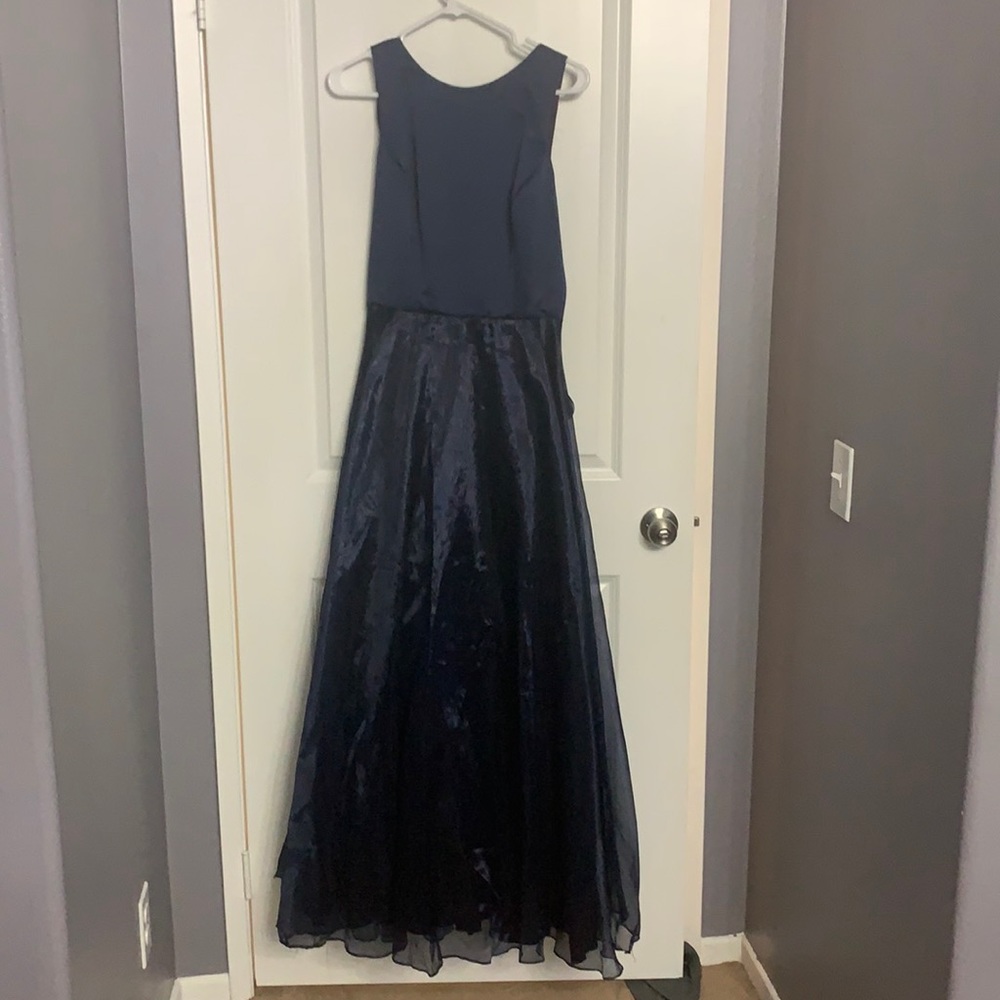 Navy blue evening gown
